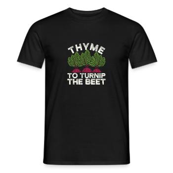 Thymian Zur Rübe Die Rübe Lustig Gartenarbeit - Männer T-Shirt - Schwarz - Vorne - AI Model Male 178 light (178cm)