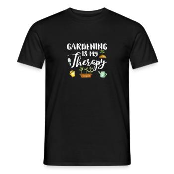Gardening is my therapy Farmer Planter - Men's T-Shirt - black - Front - AI Model Male 178 light (178cm)