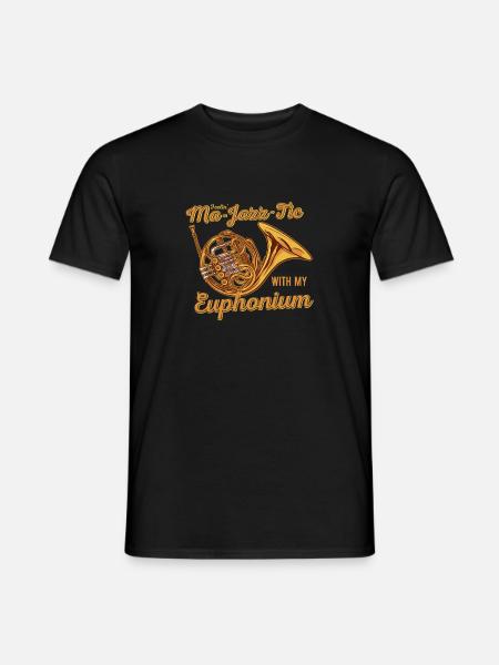 Euphonium spelen - Bariton Tuba Brass Jazz - Heren T-shirt - zwart