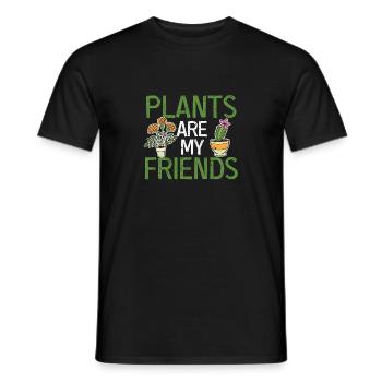 Pflanzen sind meine Freunde Lustige Gartenarbeit - Männer T-Shirt - Schwarz - Vorne - AI Model Male 178 light (178cm)