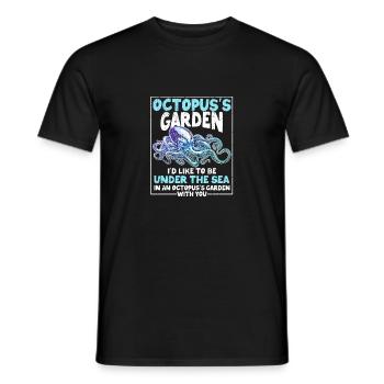 Octopus’s Garden Fun Jardinage Octopus Octopus Octo - T-shirt homme - noir - Devant - AI Model Male 178 light (178cm)