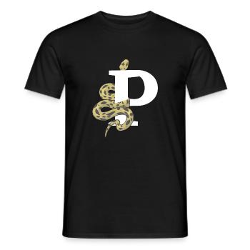 Letter p snake - Men's T-Shirt - black - Front - AI Model Male 178 light (178cm)