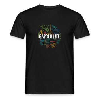 Garden Life Funny Gardening Lover Plant - Men's T-Shirt - black - Front - AI Model Male 178 light (178cm)