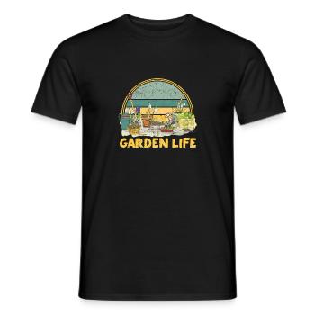 Garden Life Funny Gardening Lover Plant - Men's T-Shirt - black - Front - AI Model Male 178 light (178cm)