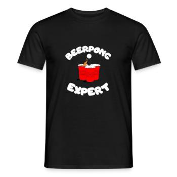 Beerpong Expert - T-shirt homme - noir - Devant - AI Model Male 178 light (178cm)