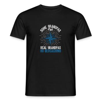 Einige Großväter fischen Echte Großväter gehen - Männer T-Shirt - Schwarz - Vorne - AI Model Male 178 light (178cm)