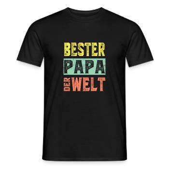 Vatertag Papa - Bester Papa Der Welt - Männer T-Shirt - Schwarz - Vorne - AI Model Male 178 light (178cm)