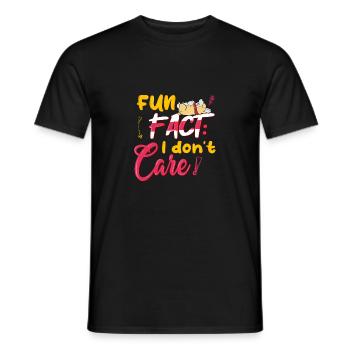 Fait amusant que je m’en fiche3 - T-shirt homme - noir - Devant - AI Model Male 178 light (178cm)