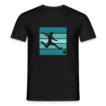 Fußballer Fußball - Männer T-Shirt - Schwarz - Vorne - AI Model Male 178 light (178cm)
