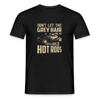 Je peux encore construire des voitures classiques rétro hot rods - T-shirt homme - noir - Devant - AI Model Male 178 light (178cm)