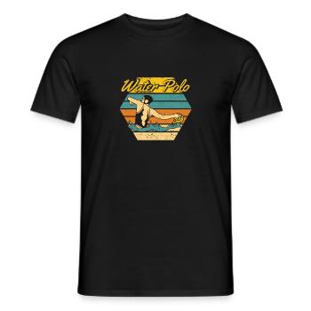 Retro Wasserball Vintage Wasserball Spieler Fan - Männer T-Shirt - Schwarz - Vorne - AI Model Male 178 light (178cm)