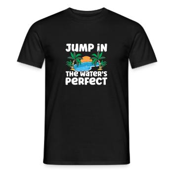 Jump in the water s perfect - Men's T-Shirt - black - Front - AI Model Male 178 light (178cm)