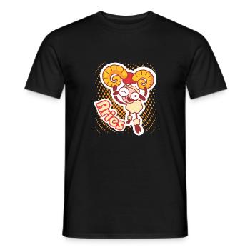 Widder, Aries zodiac sign - Männer T-Shirt - Schwarz - Vorne - AI Model Male 178 light (178cm)