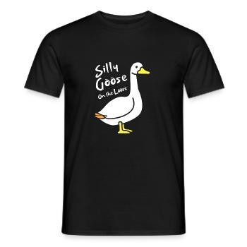 Silly Goose on the Loose - Männer T-Shirt - Schwarz - Vorne - AI Model Male 178 light (178cm)