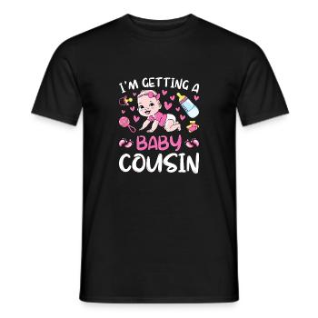 I'm Getting A Baby Cousin Baby Team Gender Reveal - Men's T-Shirt - black - Front - AI Model Male 178 light (178cm)