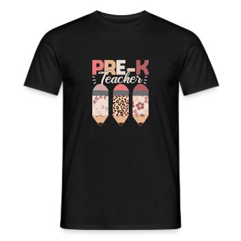 Pre-K-Lehrer Boho Lehre zurück zu Schule Klasse - Männer T-Shirt - Schwarz - Vorne - AI Model Male 178 light (178cm)