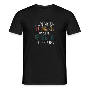 Ich liebe meinen Job für alle die kleinen Gründe - Männer T-Shirt - Schwarz - Vorne - AI Model Male 178 light (178cm)