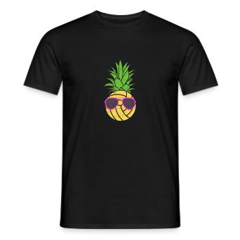 Wasserball Obst Ananas Sommer Schwimmen Team Spiel - Männer T-Shirt - Schwarz - Vorne - AI Model Male 178 light (178cm)