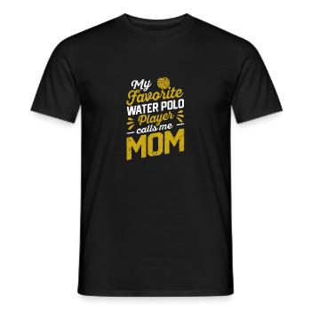 Mein Lieblingswasserballspieler nennt mich Mama - Männer T-Shirt - Schwarz - Vorne - AI Model Male 178 light (178cm)