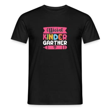 Les enseignants officiels de la maternelle sont drôles de retour à l’école - T-shirt homme - noir - Devant - AI Model Male 178 light (178cm)
