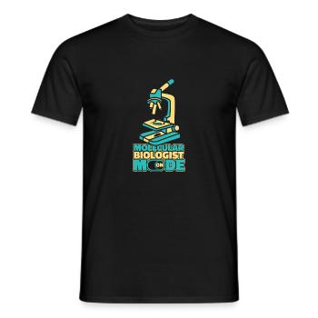 Biology Biologist Mode To Molecular Biologist - Men's T-Shirt - black - Front - AI Model Male 178 light (178cm)