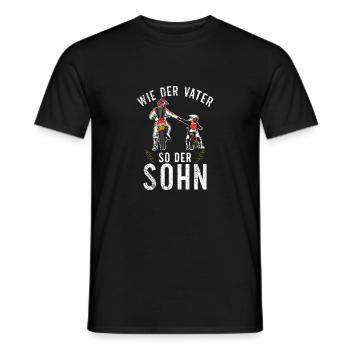 Motocross Bike Vater Sohn T-Shirt - Männer T-Shirt - Schwarz - Vorne - AI Model Male 178 light (178cm)