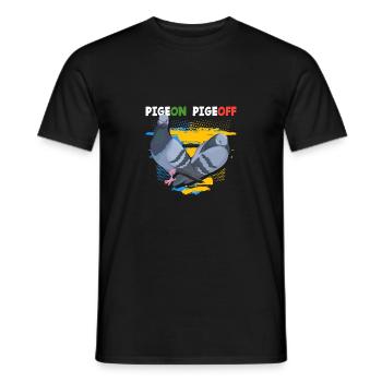 Taube - Männer T-Shirt - Schwarz - Vorne - AI Model Male 178 light (178cm)