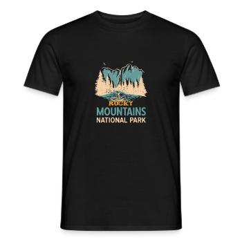 Nationalpark Walder Vintage Outdoor Wildlife - Männer T-Shirt - Schwarz - Vorne - AI Model Male 178 light (178cm)