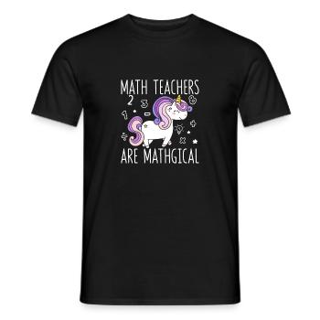 Les professeurs de mathématiques sont des professeurs de licorne drôles de mathématiques - T-shirt homme - noir - Devant - AI Model Male 178 light (178cm)
