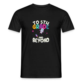 To 5th Grade and Beyond Fifth Astronaut - Men's T-Shirt - black - Front - AI Model Male 178 light (178cm)
