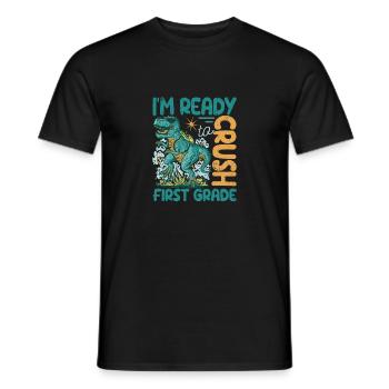 I'm ready to nursery dinosaurs back - Men's T-Shirt - black - Front - AI Model Male 178 light (178cm)