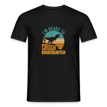 I'm ready to nursery dinosaurs back - Men's T-Shirt - black - Front - AI Model Male 178 light (178cm)