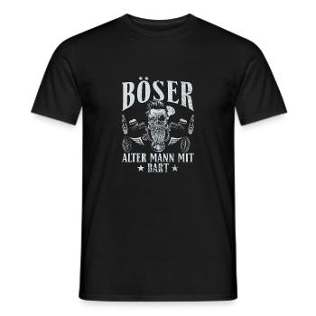 Böser alter Mann mit Bart - Männer T-Shirt - Schwarz - Vorne - AI Model Male 178 light (178cm)