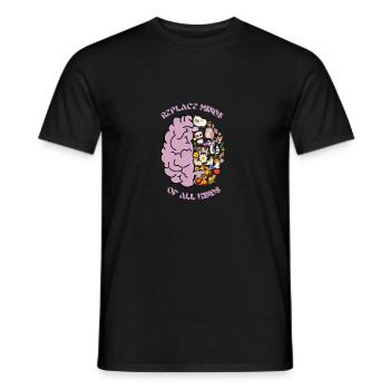 Remplacez les esprits de toutes sortes de t-shirts drôles - T-shirt homme - noir - Devant - AI Model Male 178 light (178cm)