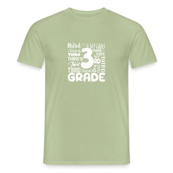 Tie Dye 3. Klasse Typografie Team Dritte Klasse - Männer T-Shirt - Sage - Vorne - AI Model Male 178 light (178cm)