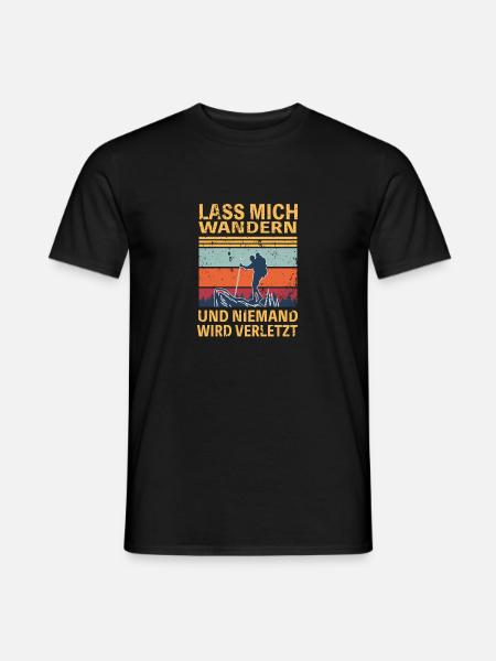 Wandern lustiger Spruch Berg Berge Hobby - Männer T-Shirt - Schwarz
