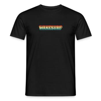 Wakesurf Wake Surf Surfen Retro Farben Vintage - Männer T-Shirt - Schwarz - Vorne - AI Model Male 178 light (178cm)