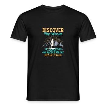 Discover The World Stand Up Paddling Board - Männer T-Shirt - Schwarz - Vorne - AI Model Male 178 light (178cm)