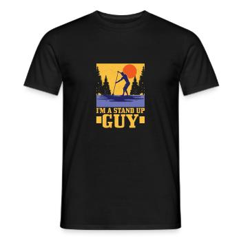 I'm A Stand Up Guy Stand Up Paddle Board - Männer T-Shirt - Schwarz - Vorne - AI Model Male 178 light (178cm)