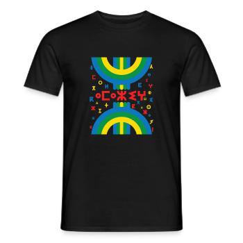 AMAZIGH SYMBOLE BERBERE Z IMAZIGHEN - T-shirt homme - noir - Devant - AI Model Male 178 light (178cm)