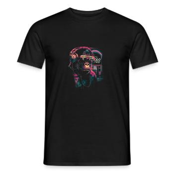 Neon-Gorilla - Männer T-Shirt - Schwarz - Vorne - AI Model Male 178 light (178cm)