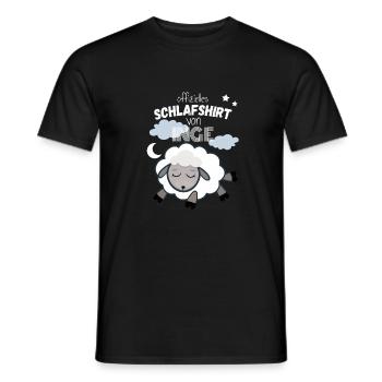 Schlafshirt Inge - Männer T-Shirt - Schwarz - Vorne - AI Model Male 178 light (178cm)