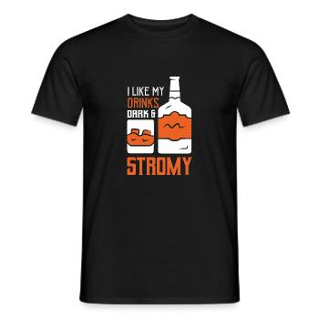 J’aime mes boissons Dark & Stromy Drinking Rum - T-shirt homme - noir - Devant - AI Model Male 178 light (178cm)