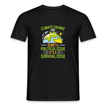Le changement climatique est une question de survie - T-shirt homme - noir - Devant - AI Model Male 178 light (178cm)