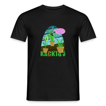 Kaktus Ka(c)ktus Kakteen Pflanzen Cartoon Stuhlgan - Männer T-Shirt - Schwarz - Vorne - AI Model Male 178 light (178cm)