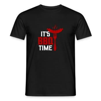 It's BBQ Time Grilling Barbecue Smoker - Männer T-Shirt - Schwarz - Vorne - AI Model Male 178 light (178cm)