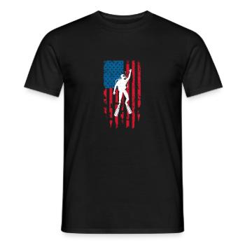 Tauchen Amerikanische Flagge Diver Down Tauchen US - Männer T-Shirt - Schwarz - Vorne - AI Model Male 178 light (178cm)