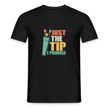 Just The Tip I Promise Archery Target Bow & Arrows - Männer T-Shirt - Schwarz - Vorne - AI Model Male 178 light (178cm)