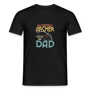 My Favorite Archer Calls Me Dad Archery Target Bow - Männer T-Shirt - Schwarz - Vorne - AI Model Male 178 light (178cm)