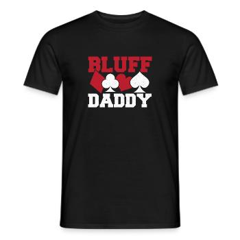 Bluff Daddy Poker Texas Hold'em Father Playing Car - Men's T-Shirt - black - Front - AI Model Male 178 light (178cm)
